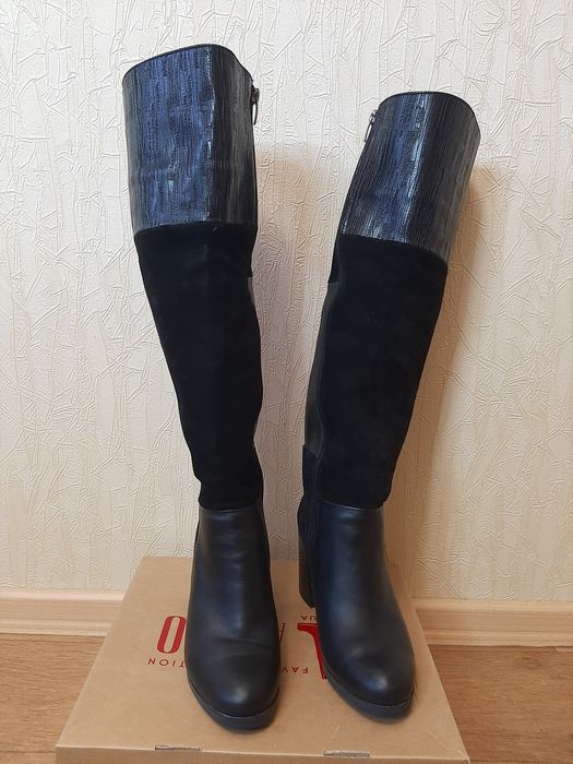 Сапоги европейка нат. кожа 37р.