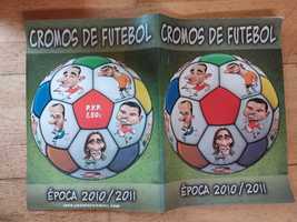 Caderneta de cromos "Cromos de futebol - Época 2010-11" - Completa