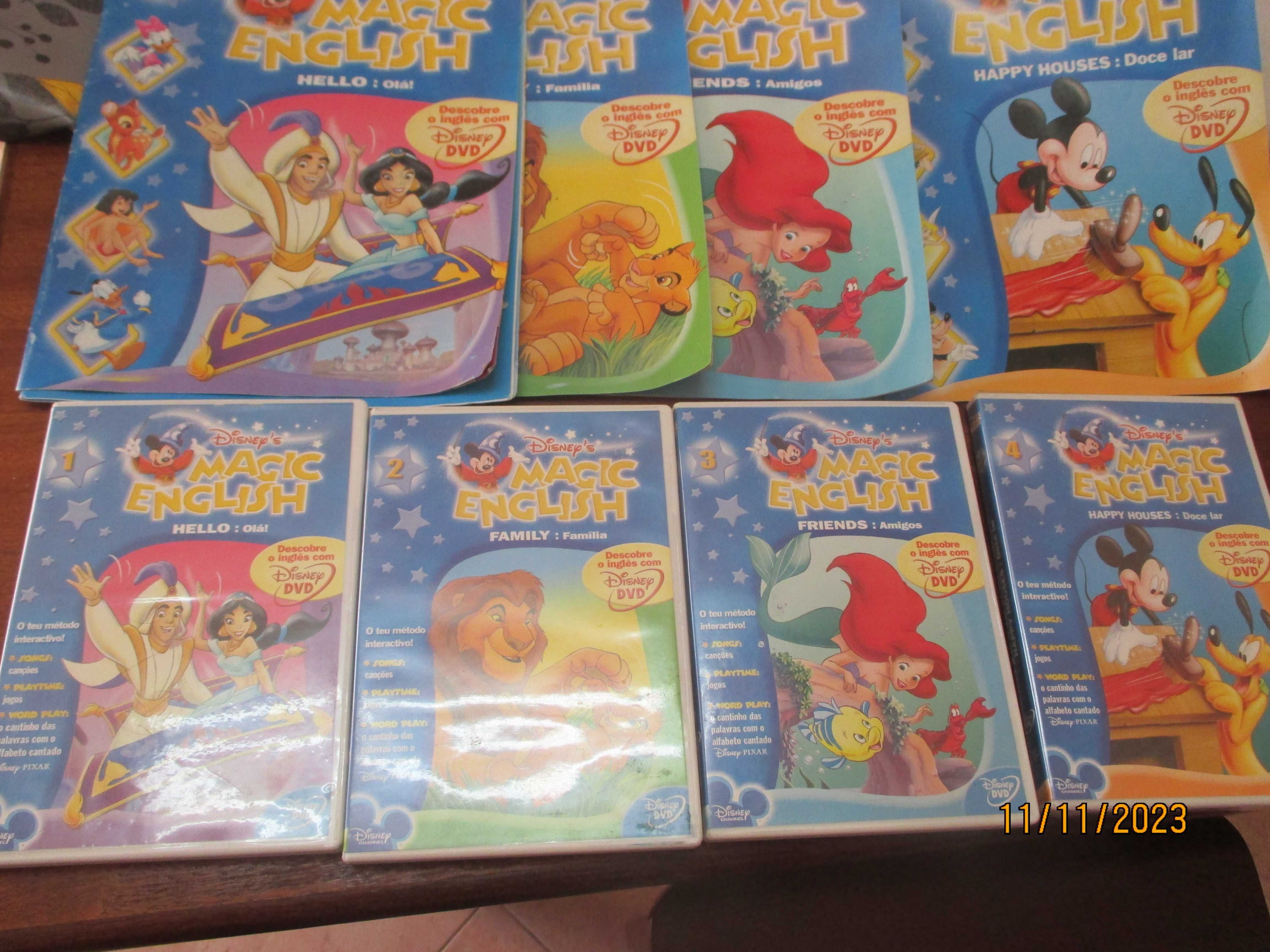 Disney's Magic English - 4 dvd´s e 4 fascículos