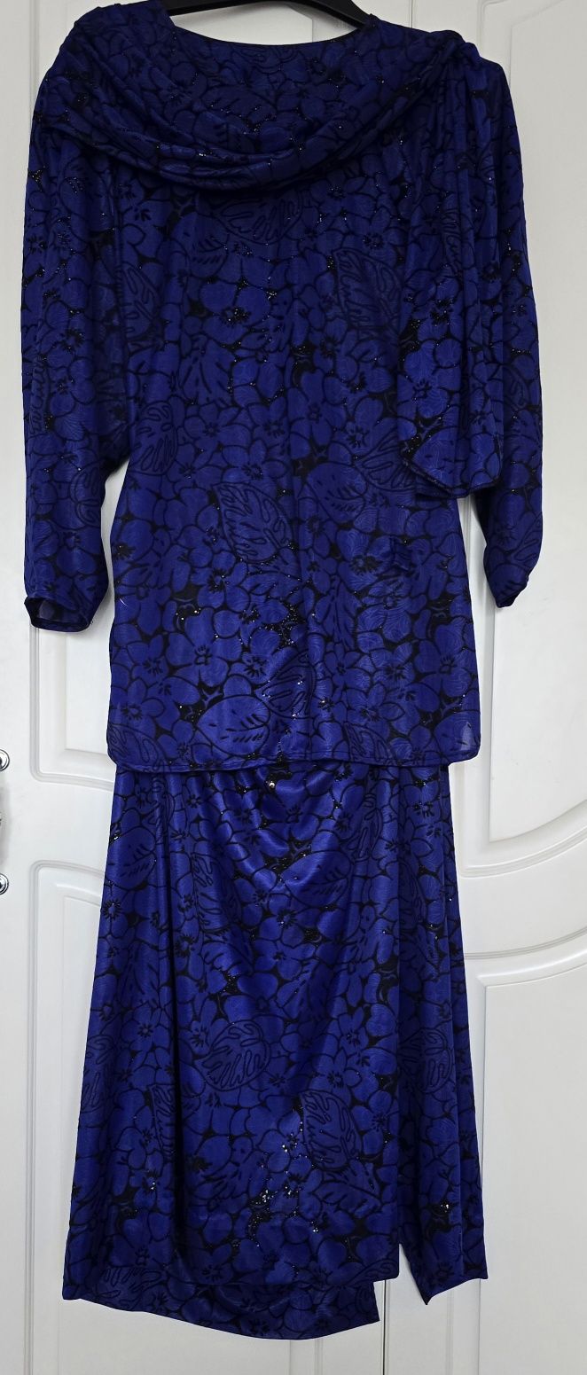 Garsonka bluzka spódnica kwiaty vintage M L XL 40 42 44