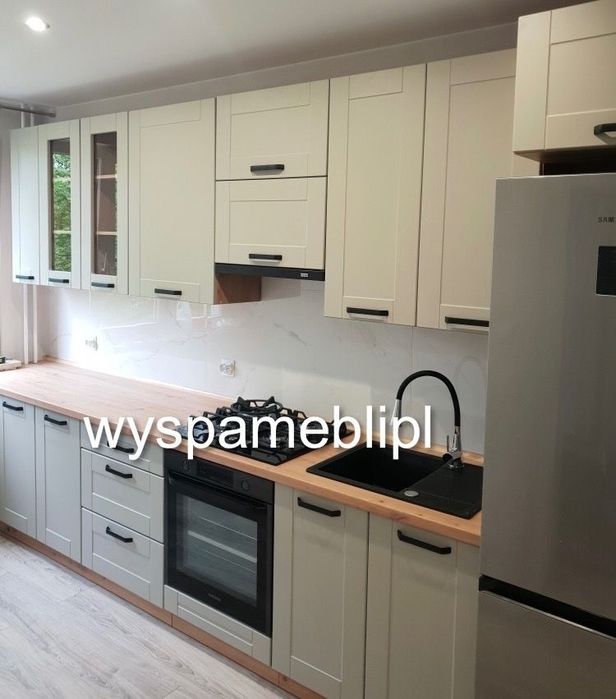 Modułowe meble kuchenne do dowolnej konfiguracji MDF 380cm frezowane