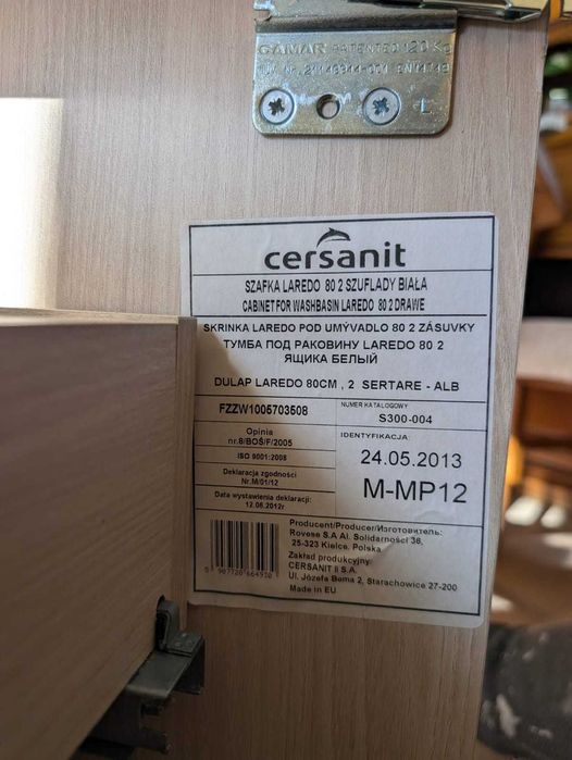 Cersanit Laredo 80 - szafka łazienkowa pod umywalkę