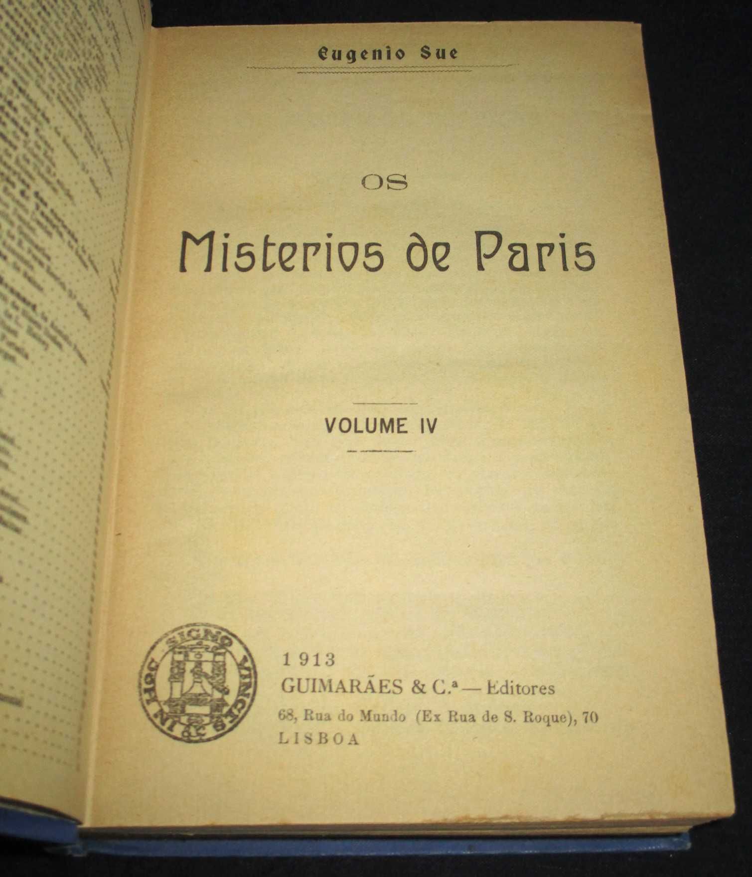 Livro Os Mistérios de Paris Eugenio Sue