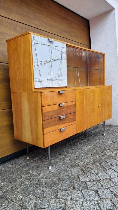 Kredens Jitona komoda Design PRL L 60 Czechosłowacja komoda Highboard