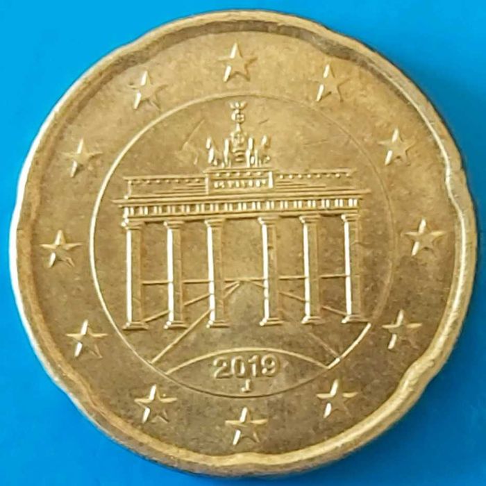 20 Cêntimos de 2019 Letra J da Alemanha