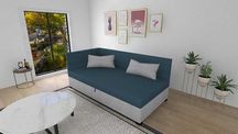 sofa tapczan hotelowy młodzieżowy z pojemnikiem na pościel