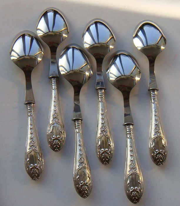 Faqueiro de 18 peças em PRATA Águia de 6 Garfos + 6 Facas + 6 Colheres