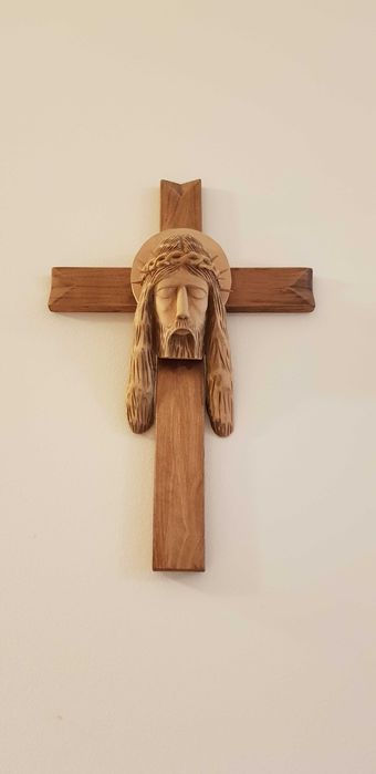 Krzyż zabytkowy drewniany duży