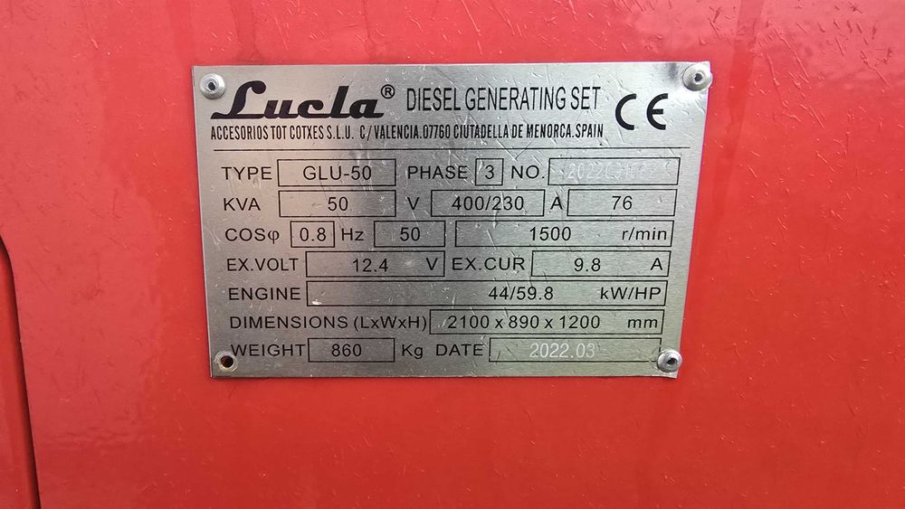 Agregat prądotwórczy Lucla GLU-50