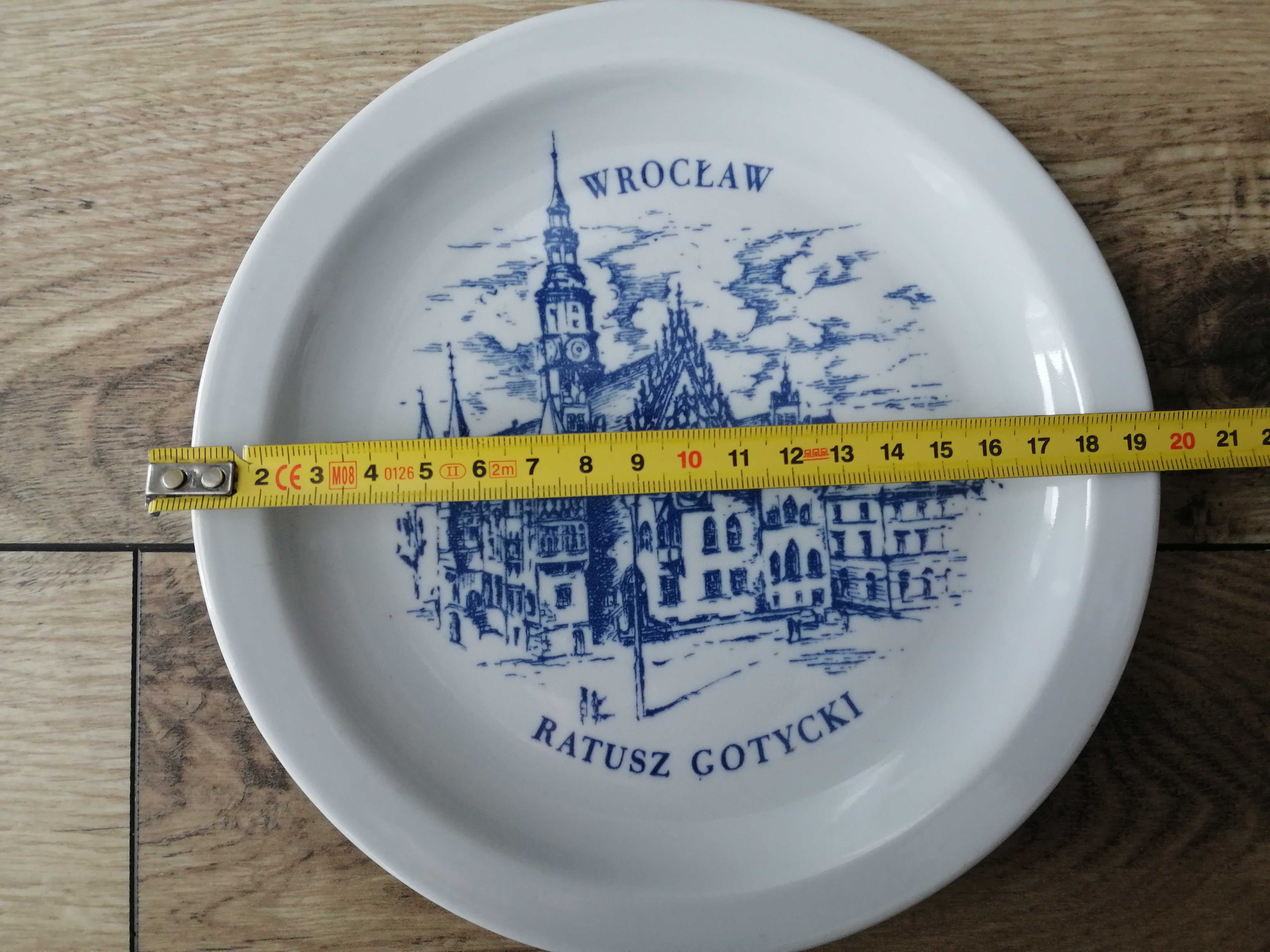 Talerz Wrocław ,średnica 19 cm Ratusz Gotycki