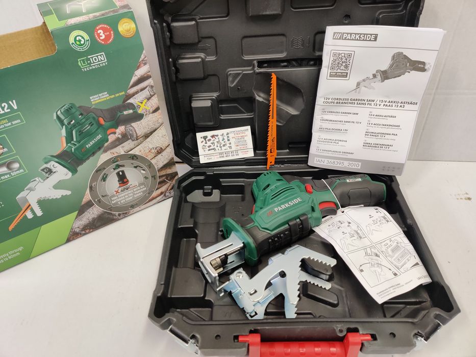 Аккумуляторна сабельна пила сГерман Parkside PAAS 12/сучкорез/веткорез