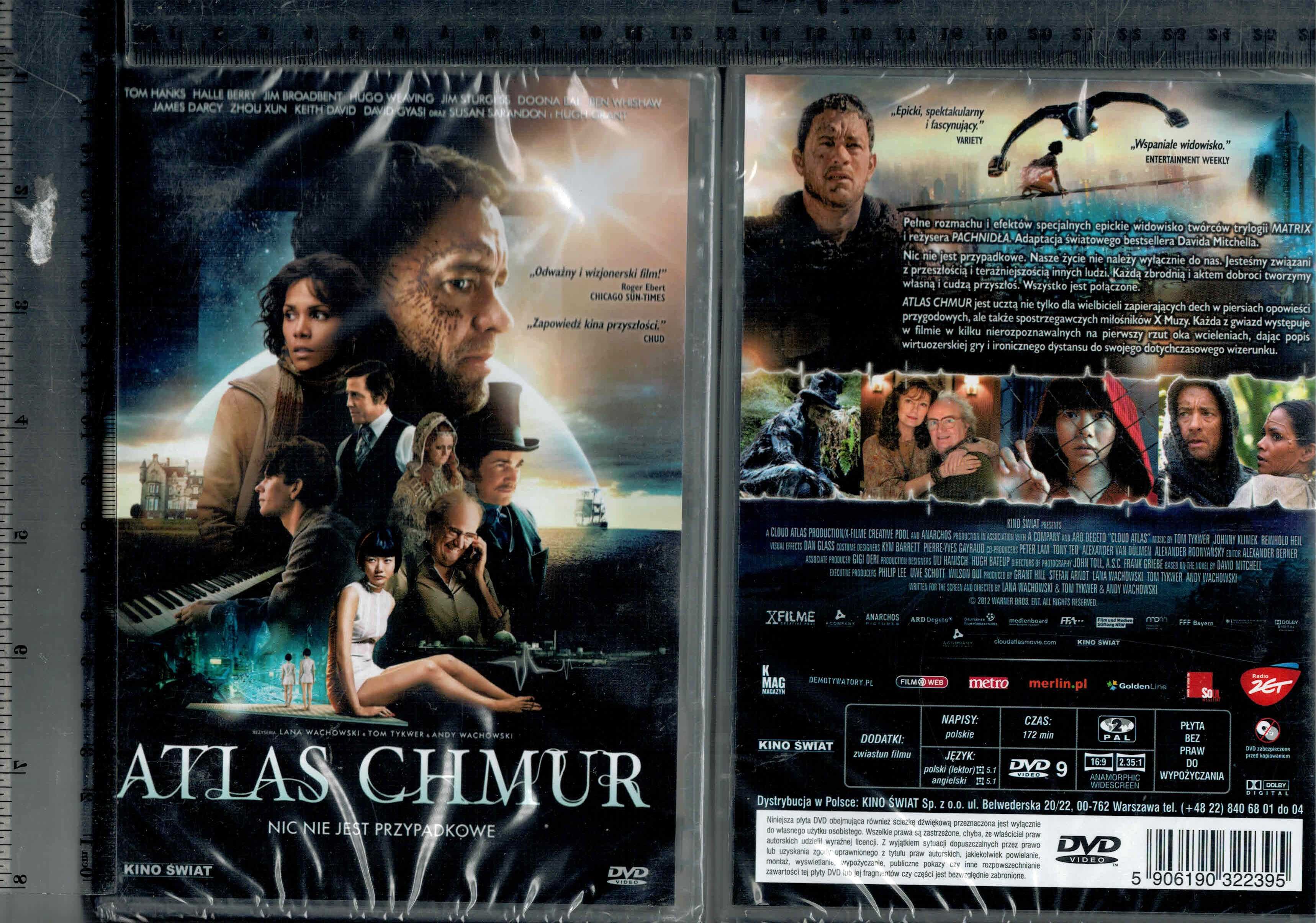 Atlas chmur Tom Hanks DVD