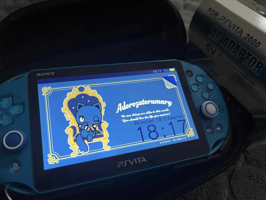 Ps Vita Slim Aqua Blue Henkaku 64gb, dużo gier zestaw