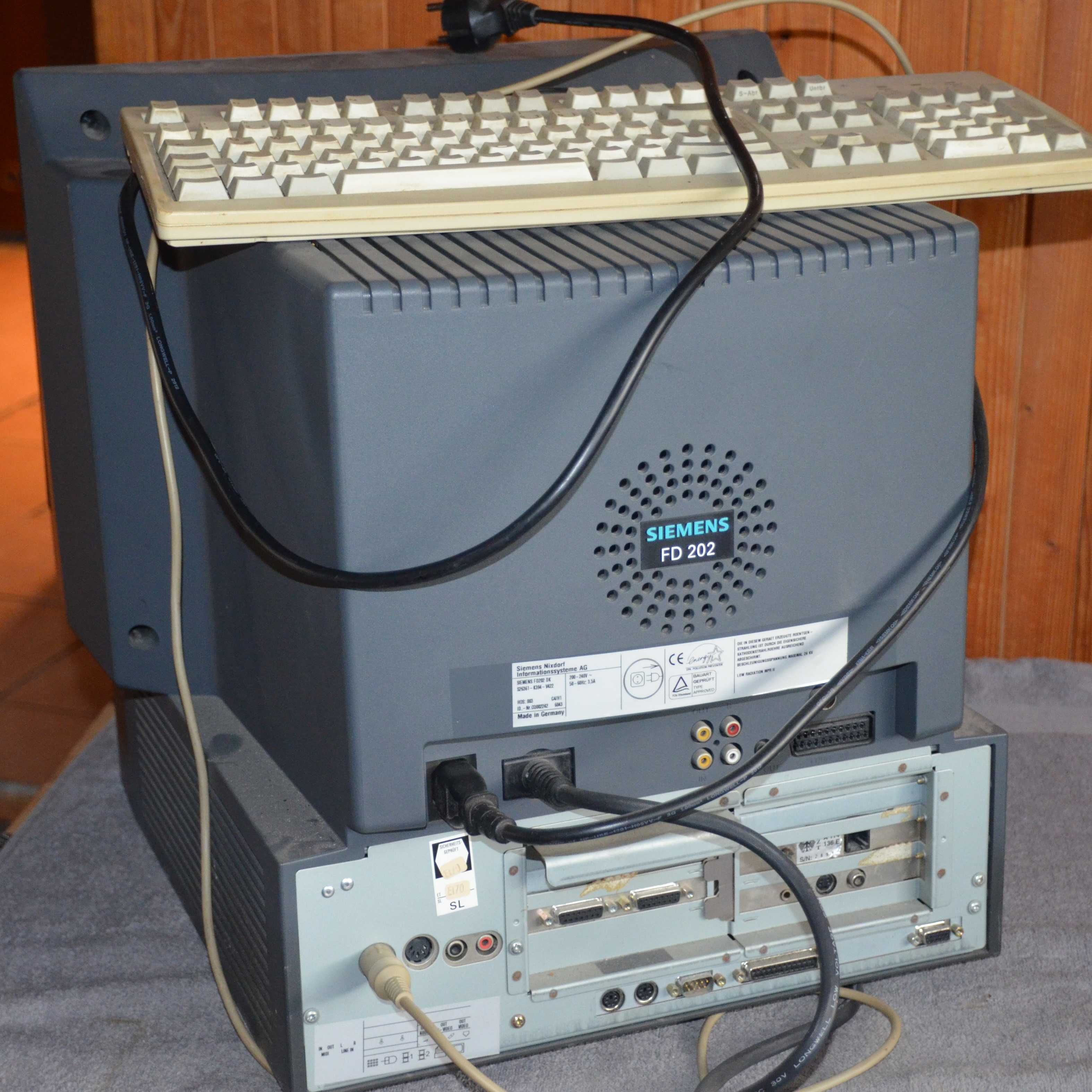 Vintage Siemens FD 202 combo PC + TV unikat rekwizyt eksponat komputer