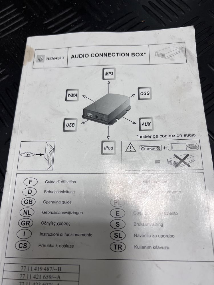 Box interface audio renault