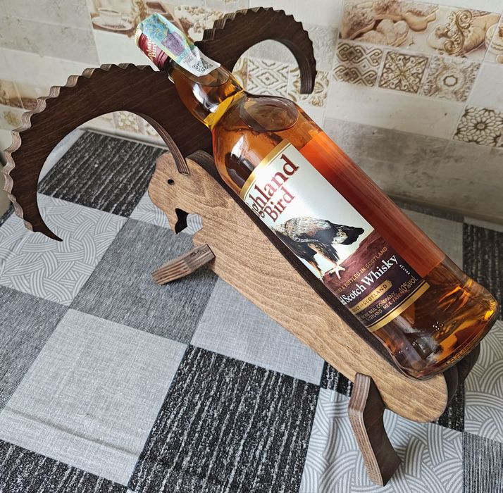 Деревянная подставка для бутылки баран, козёл, козерог КАЧЕСТВО!!!