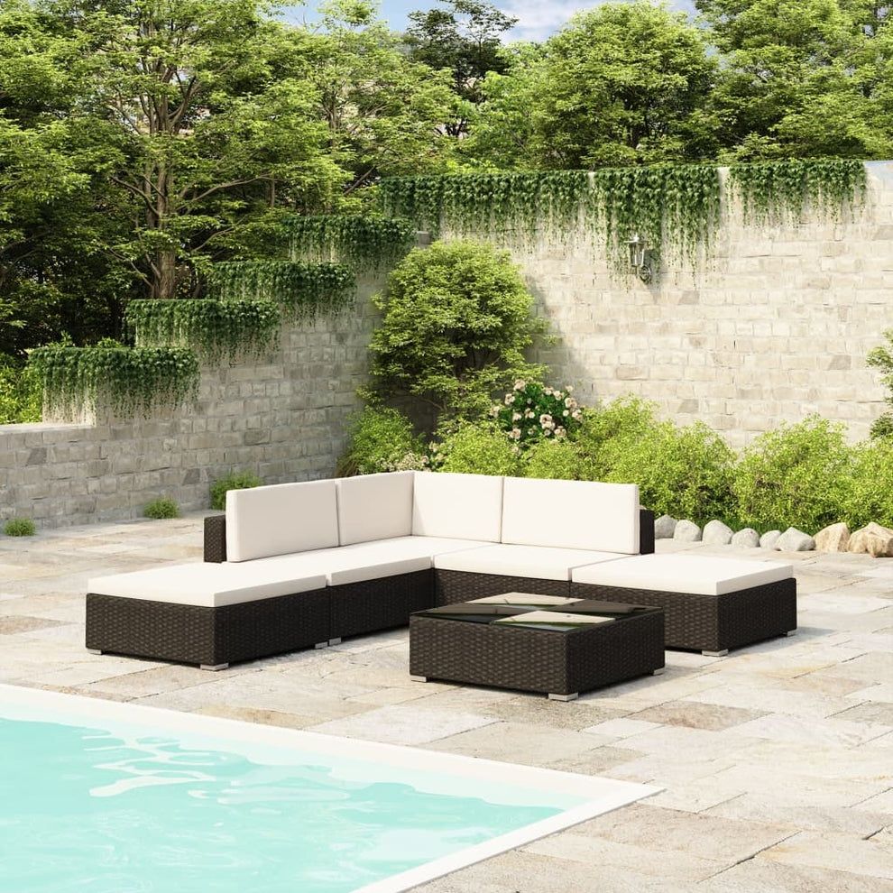 Conjunto Lounge de Jardim Ives Preto e Branco - Leva-Me Contigo