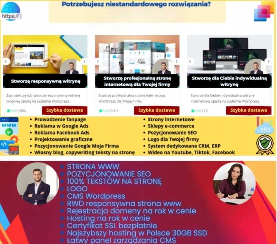 Strona Internetowa Sklep Internetowy Wordpress Woocommerce PrestaShop