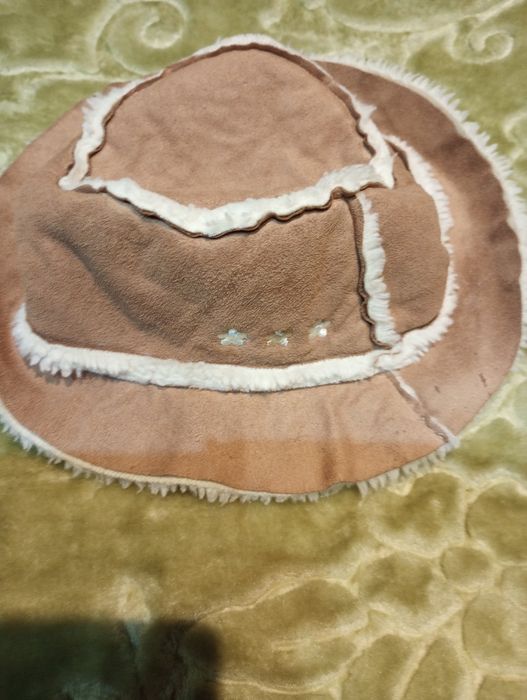 Kapelusz kożuszek wełna futerko 6-10 lat