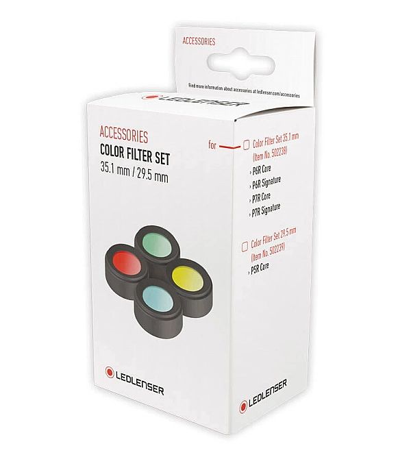 Zestaw filtrów LEDLENSER 35,1 mm do P6R Core / Signature, P7R Core / S