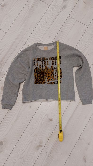 Bluza szara Zara pantera print top S