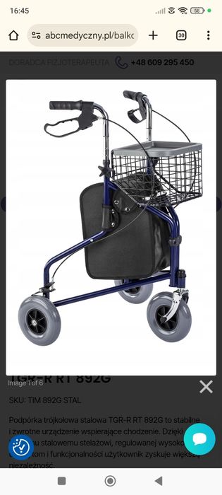 Chodzik dla starszej osoby.