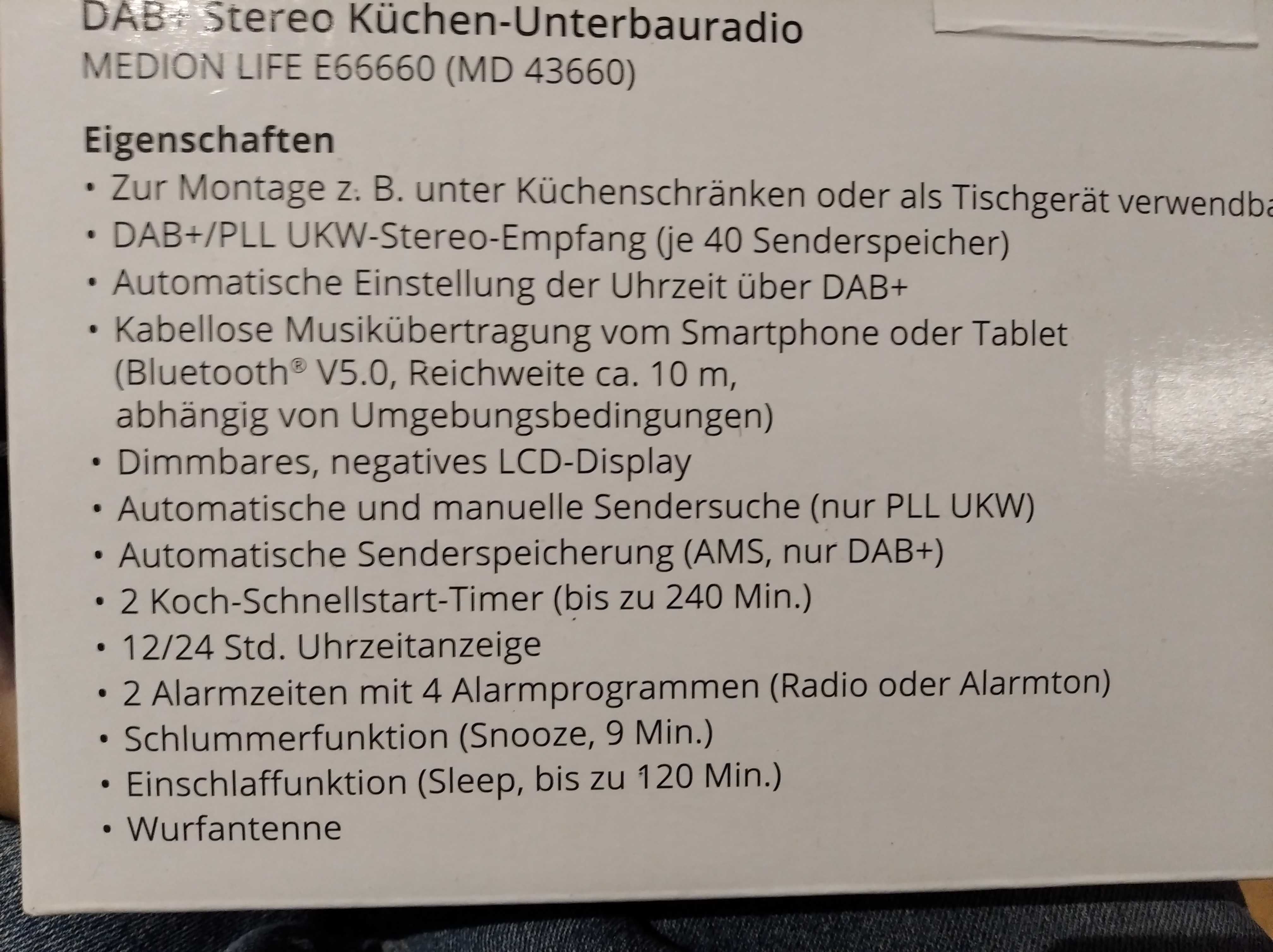 Radio kuchenne MEDION