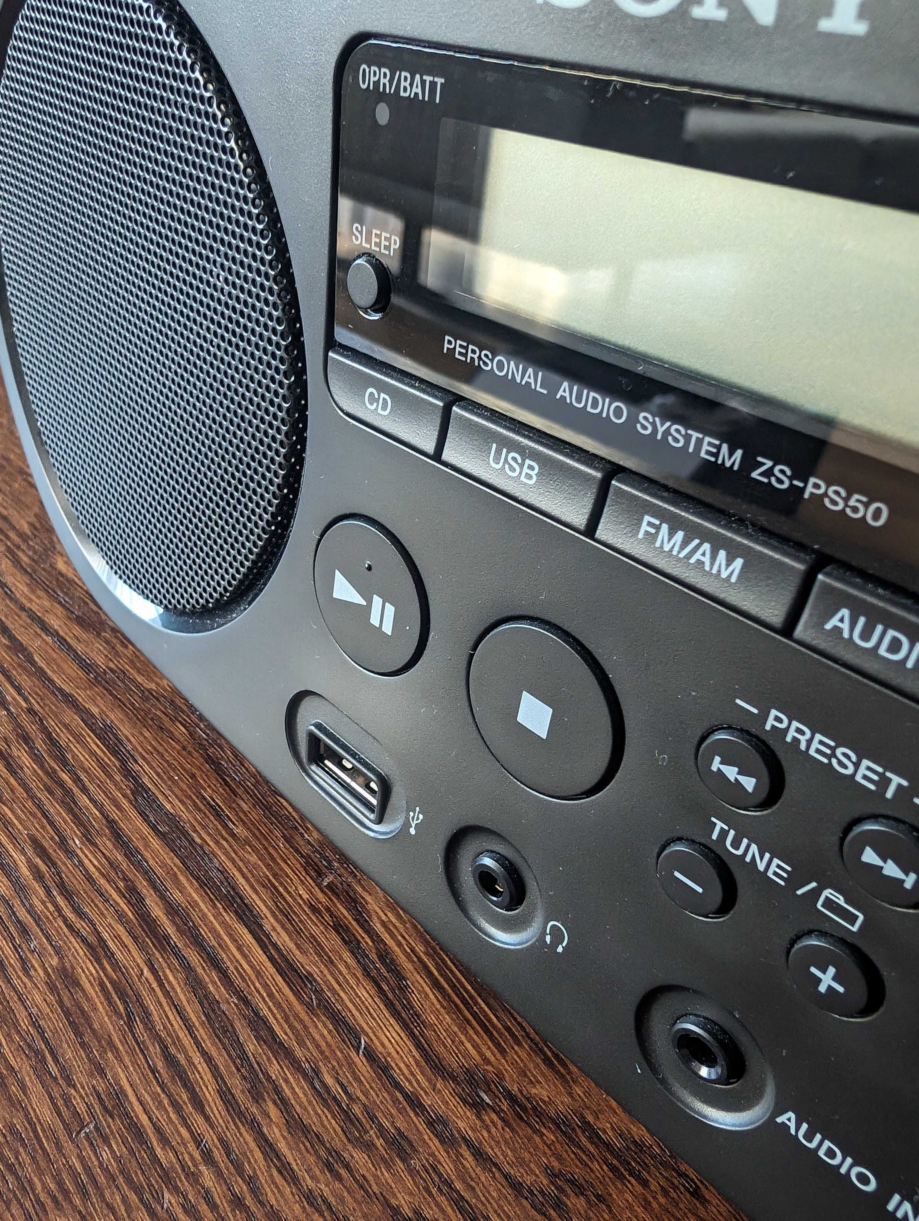 Radio Sony ZS-PS50 (z uchwytem typu boombox, stan idealny)