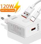 Szybka ładowarka sieciowa 120W z kablem 10A | USB Typu C !