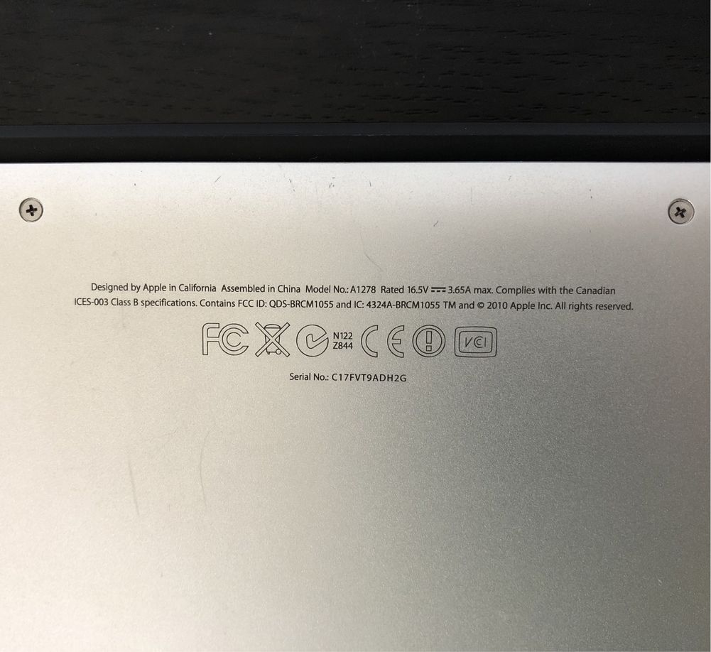 Macbook pro 13" 8GB SSD-250GB 2011 modelo A1278