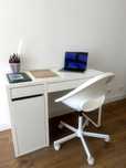 Perfect white desk and chair from  IKEA.