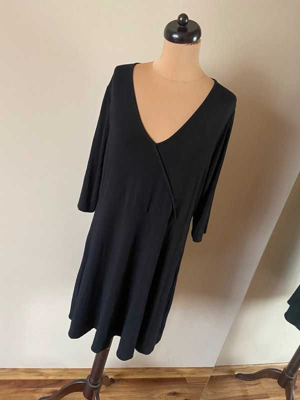 46 48 xxxl plus size +size simply be sukienka na zakladki basic midi