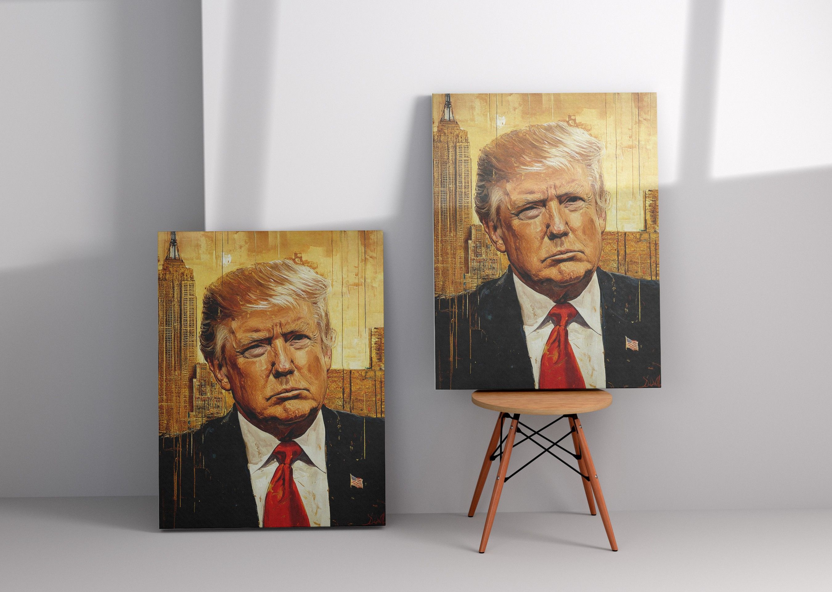 Portret Donalda Trumpa na płótnie 30x40 - Dekoracja do wnętrz