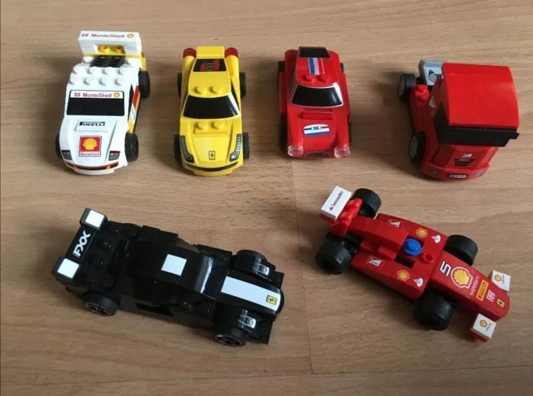 Zestaw 6x auta Lego Shell V-Power samochody Helix Ferrari nitro+