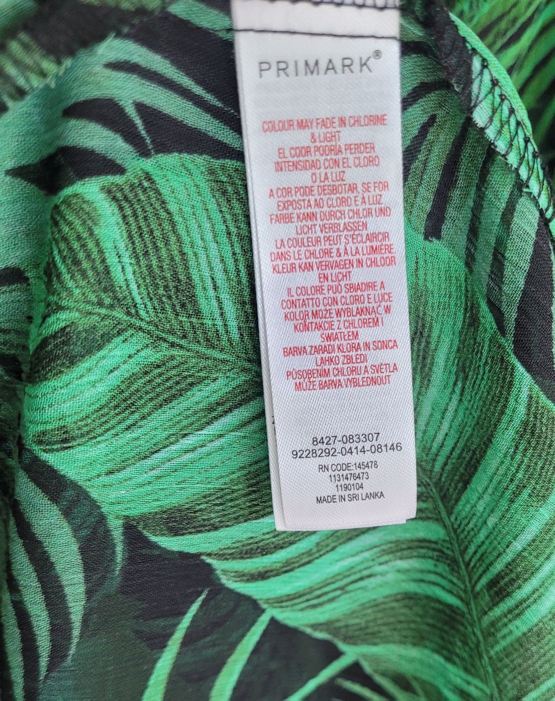 Śliczna zwiewna sukienka print wiązanie Primark 42 44