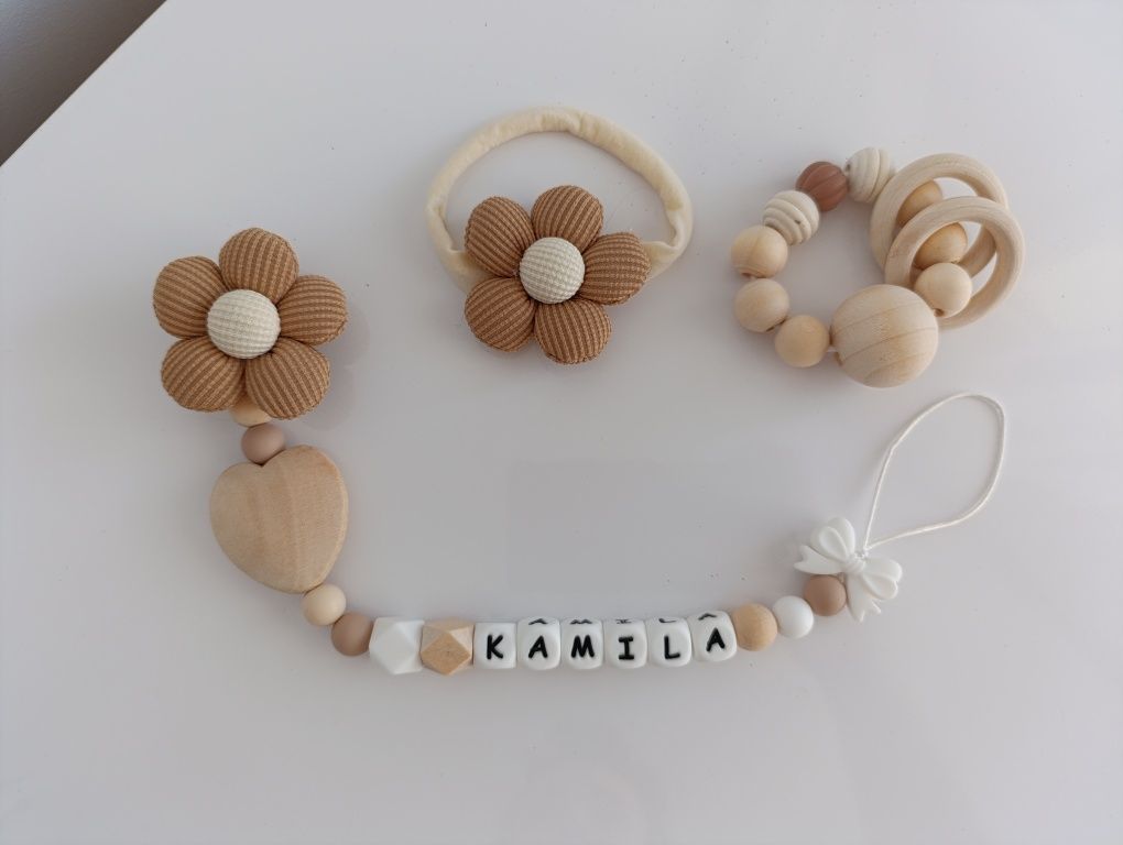 Zawieszka do smoczka gryzaczka prezent babyshower narodziny wyprawka
