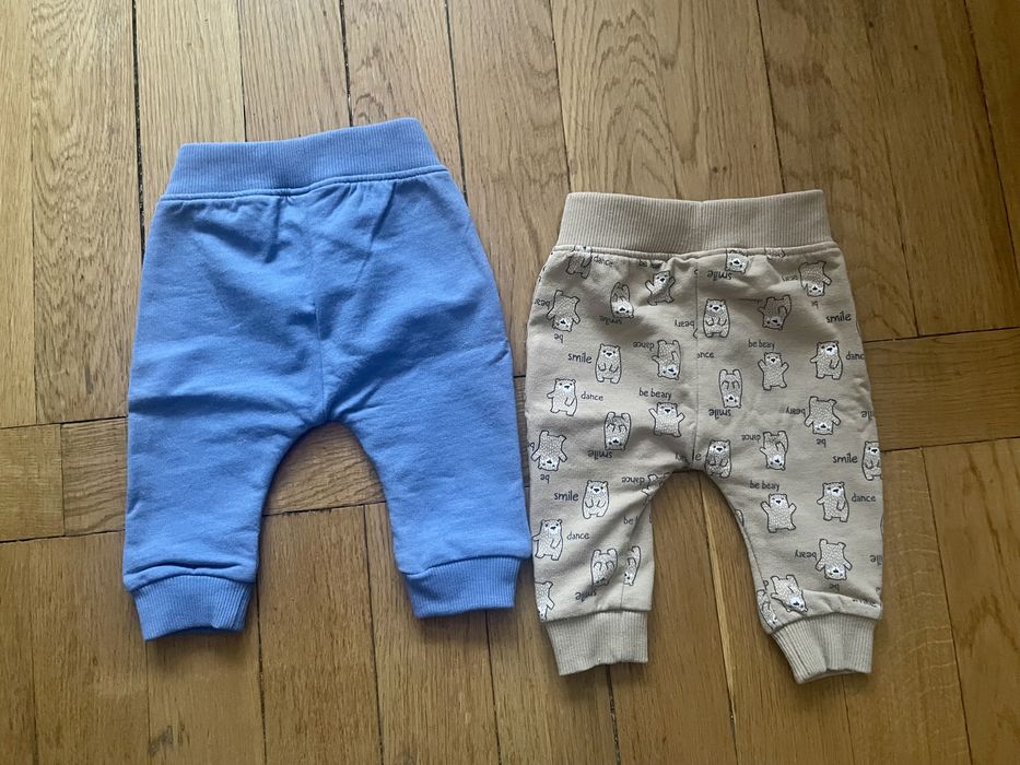 Zestaw 2 sztuki spodenek spodenki 56 noworodek w misie niebieskie