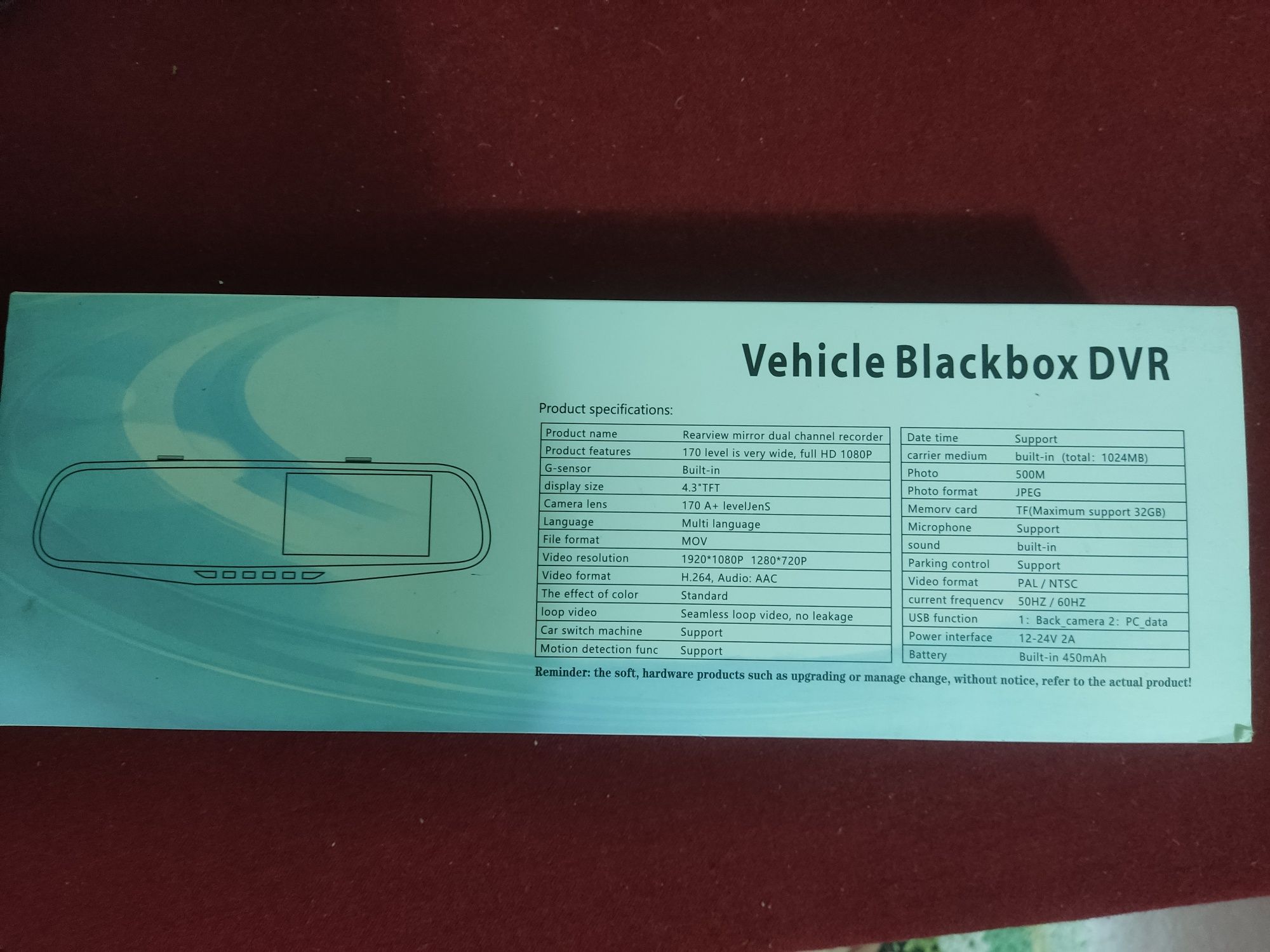 Дзеркало відеореєстратор DVR Vehicle Blackbox Full HD