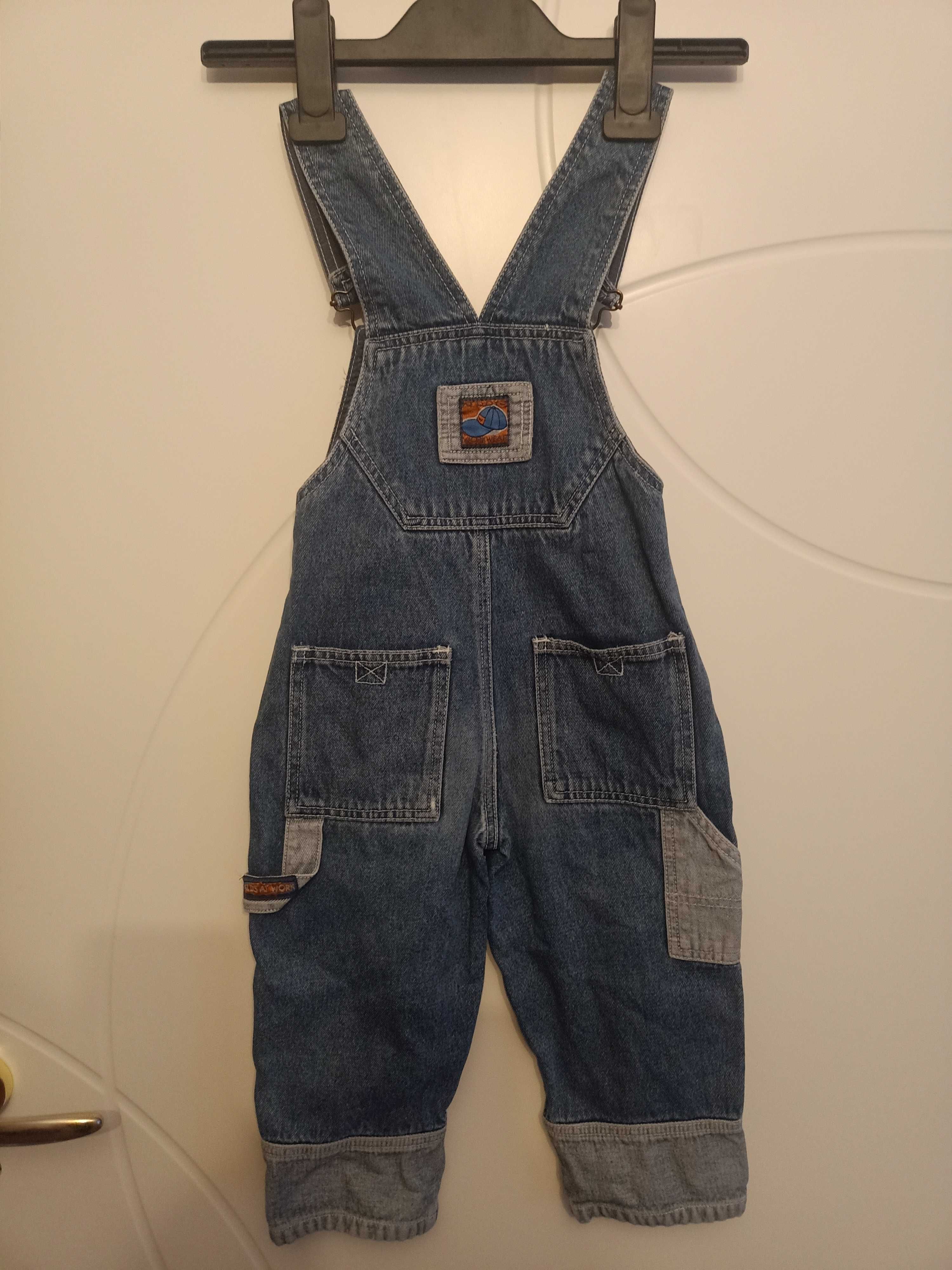 Spodnie jeans ogrodniczki rozmiar 86 jeansowe