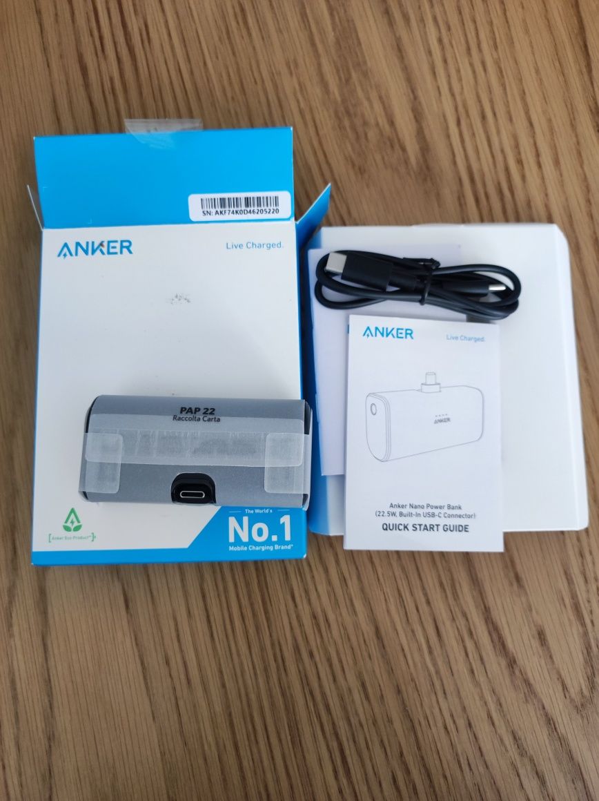 Anker Nano Power Bank USB C 22.5W 5000 mAh В НАЯНОСТІ Білий