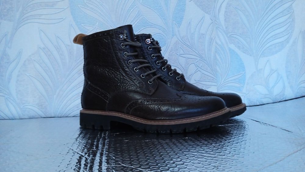 Новые Clark's меховые ботинки воловья кожа в идеале (Торга нет