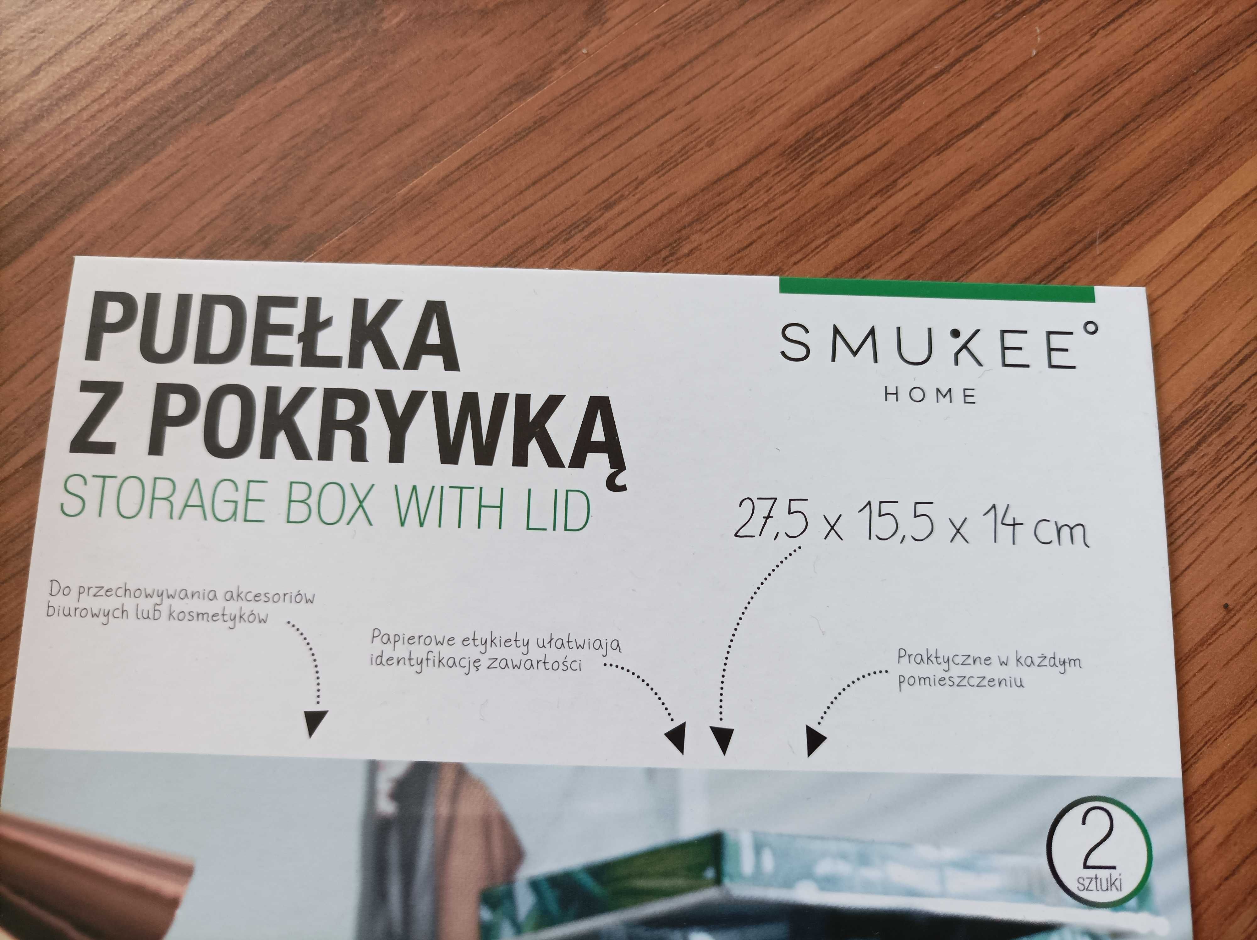 Pudełka z przykrywką 2 sztuki, Nowe