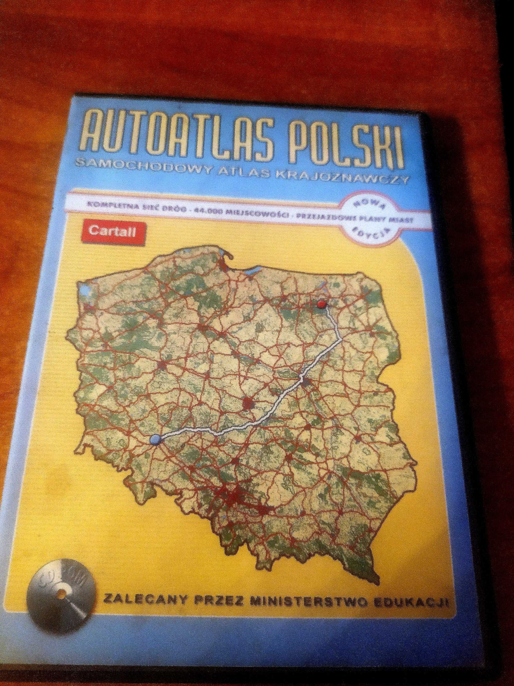 Płyta CD Autoatlas Polski samochodowy atlas krajoznawczy" z 2004 roku