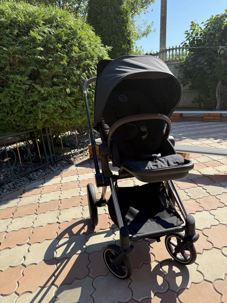 Cybex Priam 4.0 коляска 2 в 1 Sepia Black шасси Rosegold