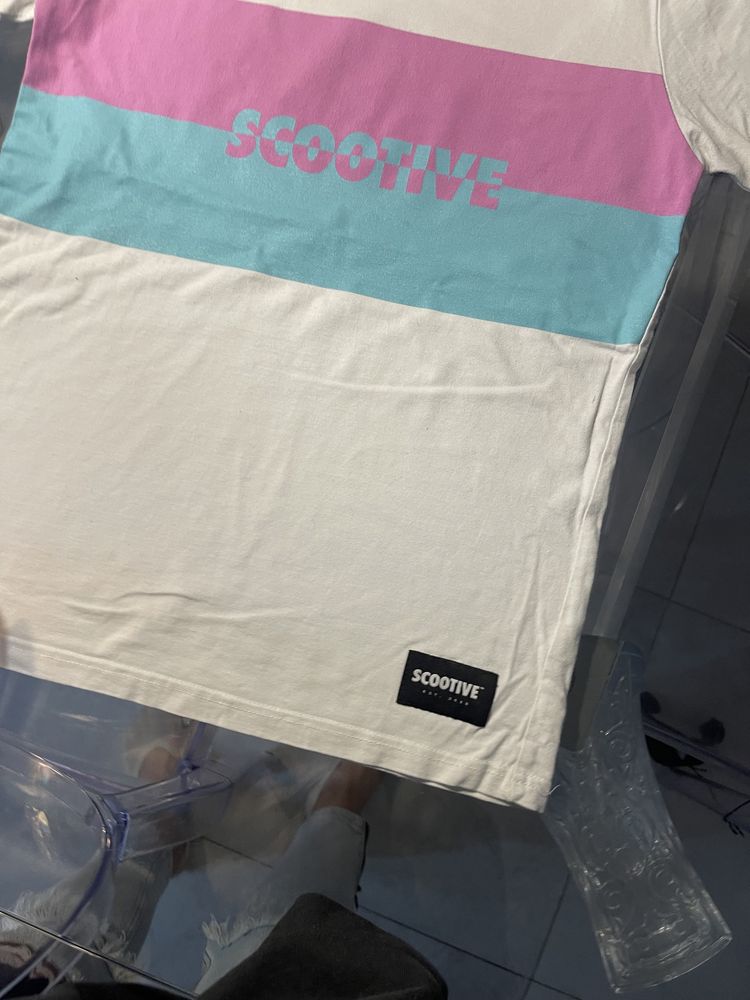 T-shirt bluzka scootive biala na hulajnogę:) xs
