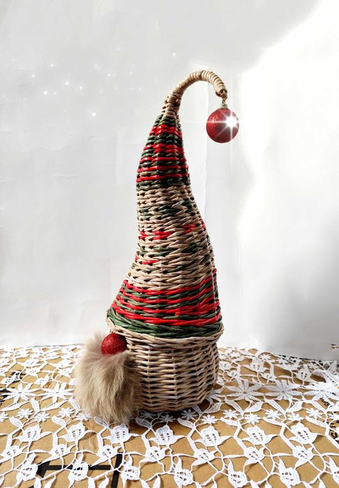 Гном плетений новорічний декор