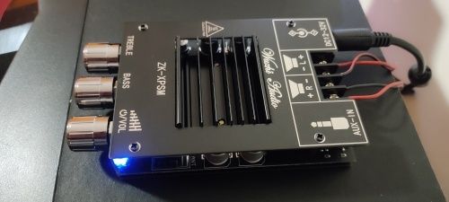 Усилитель мощности звука TDA 7498E, 2*150W+bluetooth, aux. Темброблок