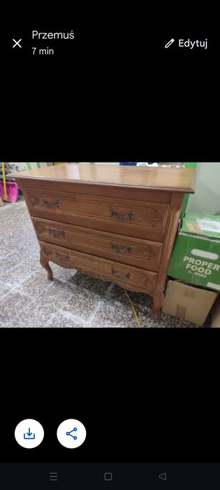 Dębowa komoda ludwikowska