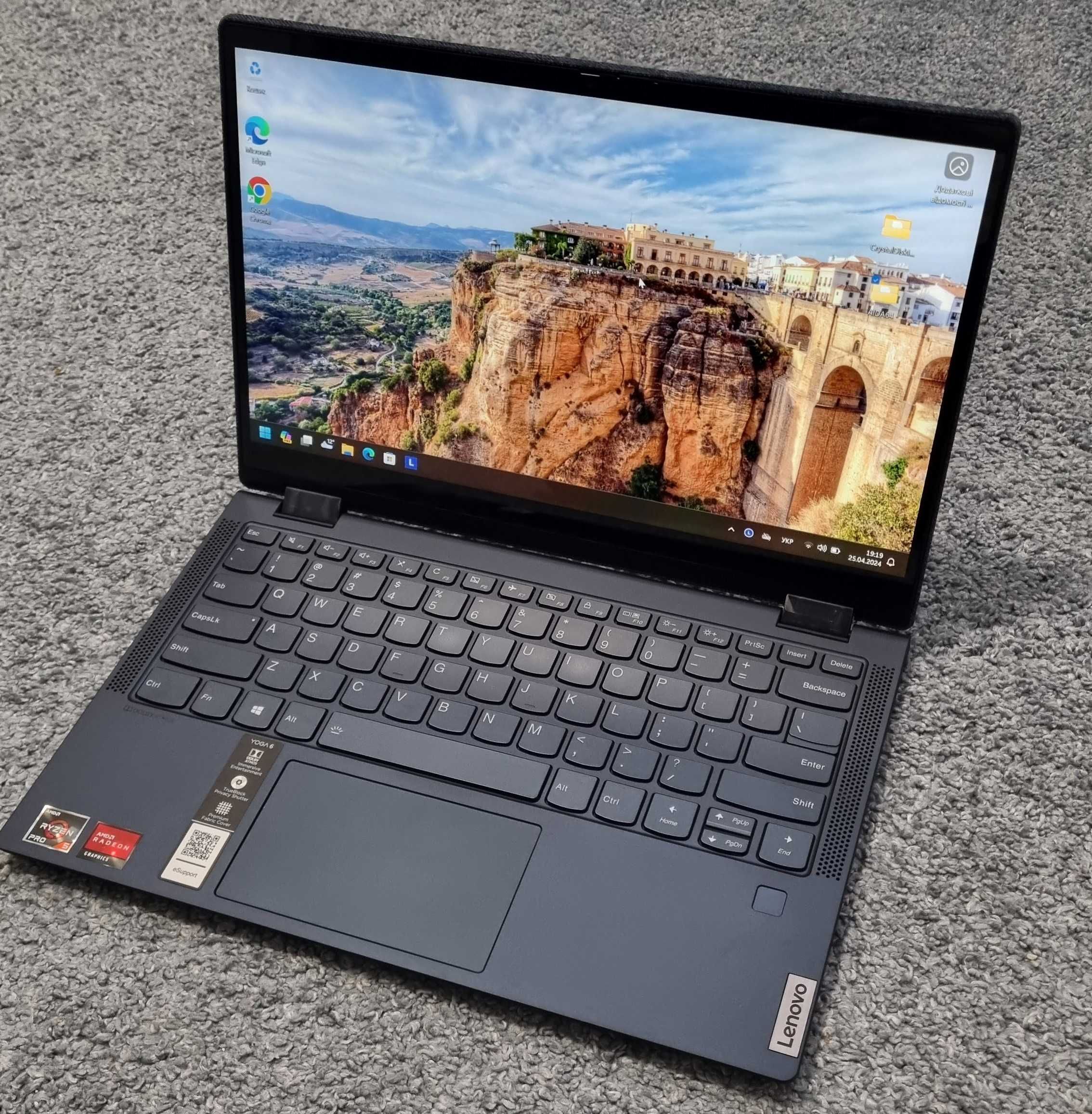 Ноутбук Lenovo Yoga 6 13.3FHD IPS 100sRGB/Ryzen 5PRO 4650U 6(12)/8/256