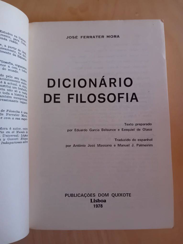 Dicionário de Fiosofia - José Ferrater Mora